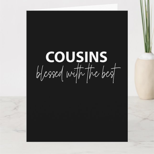 Cousin - mit dem besten Gruß gesegnet Karte (Vorderseite)