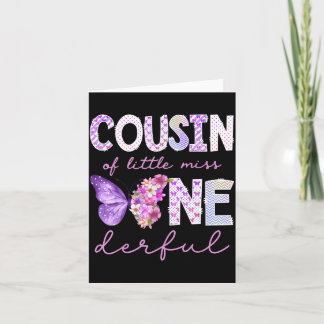 Cousin of Little Miss Onederful Butterfly 1st Karte