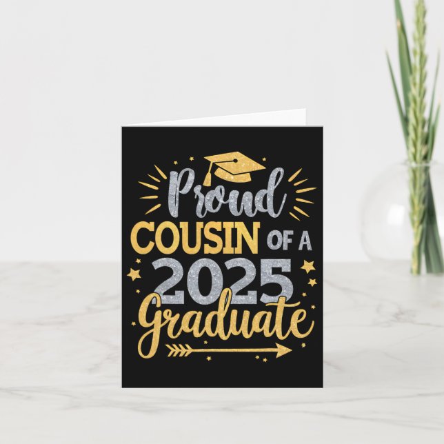 Cousin Senior 2025 Proud-Cousin eines Cl von 2025  Karte (Vorderseite)