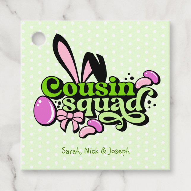 Cousin Squand Bunny Oars Ostereier Geschenkanhänger (Vorderseite)
