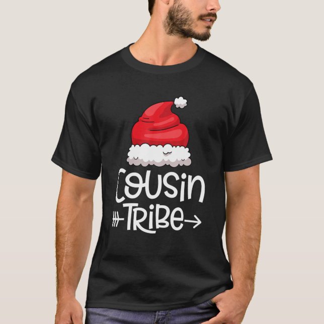 Cousin Stamm Weihnachten Weihnachtsmannmütze Weihn T-Shirt (Vorderseite)
