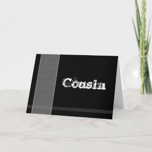COUSIN - Trauzeuge - Karo Schwarz und Silber Einladung
