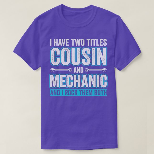 Cousin und Mechanische Garage Fixierung Autos Cous T-Shirt (Design vorne)