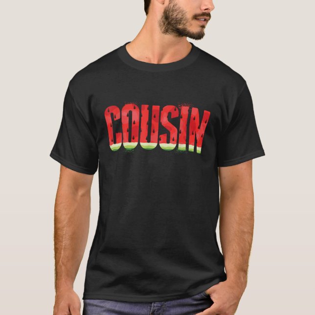 Cousin Watermelon Sommerfrüchte Familie Matching B T-Shirt (Vorderseite)