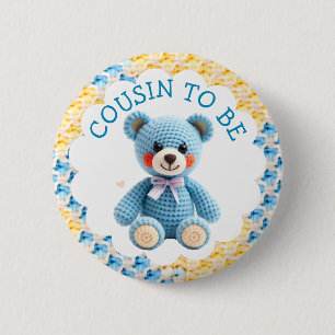 Cousin zu werden Jungen-Baby-Party Button