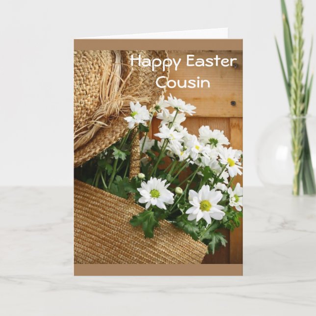 **COUSINE** AMOUR POUR VOUS À CARTE DE FÊTE DE PÂQ (Devant)