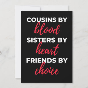 Cousins By Blood Sisters Dankeskarte