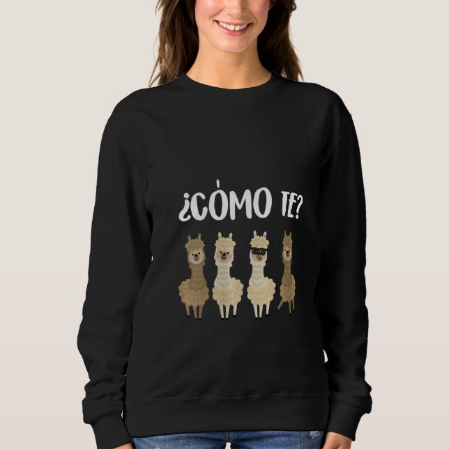 Cousins Funny Spanish Alpaca Sibling Como T Sweatshirt (Vorderseite)