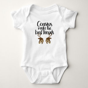 "Cousins machen die besten Freunde" Affe-Bodysuit Baby Strampler