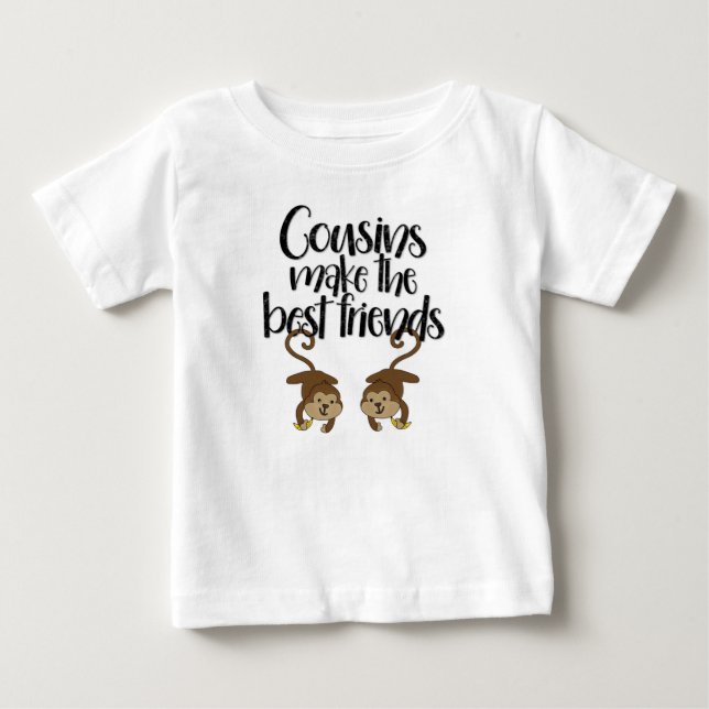 "Cousins machen die besten Freunde" Affe-Bodysuit Baby T-shirt (Vorderseite)