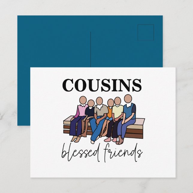 Cousins Selige Freunde Wiedersehen Postkarte (Vorne/Hinten)