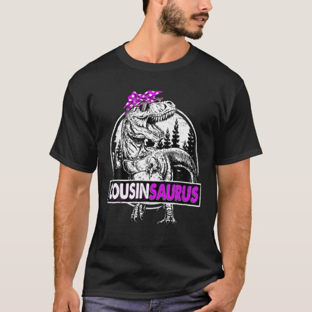 Cousinsaurus T Rex Dinosaurier Funny Muttertag. T-Shirt (Vorderseite)