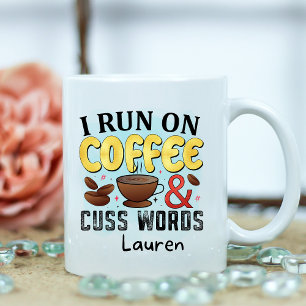 Cousses Funny personnalisées Mots Coffee Mug