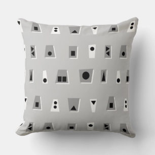 Coussin 020216 - Gris, blanc et noir sur gris CCCC CCCC
