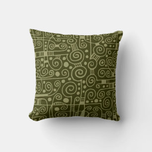 Coussin 040512 - Khaki sur l'olive foncée