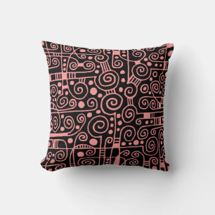 Coussin 040512 - Rose doux sur noir