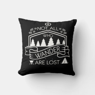 Coussin 04.Hiking Not All Who Wander Are Lost