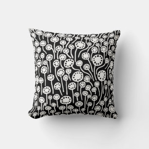 Coussin 090512 - Blanc sur noir