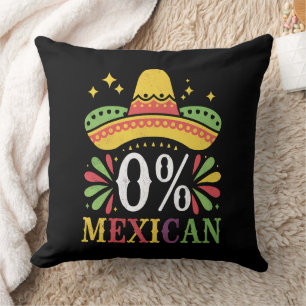 Coussin 0% Mexicain Zéro Pour Cent Drôle Cinco De Mayo
