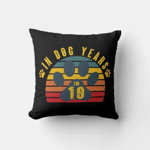 Coussin 10 ans en années chien