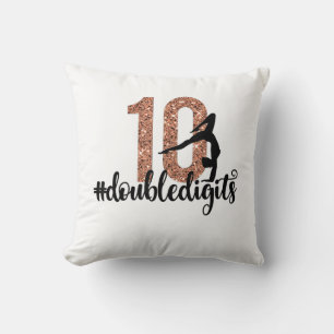 Coussin 10e anniversaire Cadeau double chiffres filles Gym
