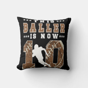 Coussin 10e anniversaire Football garçon 10 ans Football P