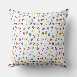 Coussin 123 chiffres Rouge Jaune Bleu