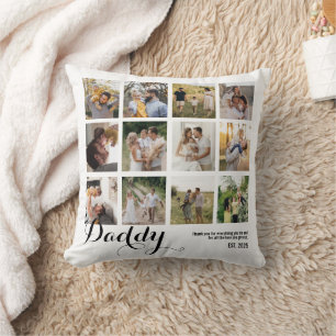 Coussin 12 photos collage Photos de papa Souvenir