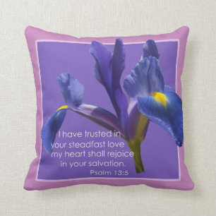 Coussin 13:5 de psaume j'ai fait confiance….