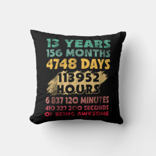 Coussin 13e anniversaire 13 ans d'être génial