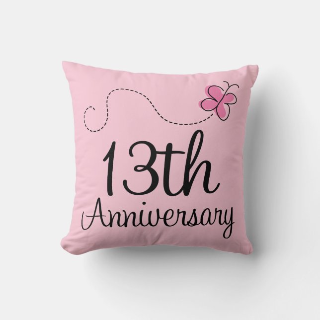 Coussin 13ème Cadeau de célébration d'anniversaire (Recto)