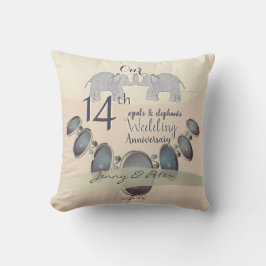 Coussin 14e anniversaire des Opals & Eléphants + Photo
