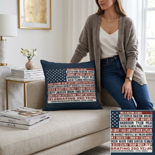 Coussin 1776-2026 America 250e anniversaire voiture des Pr