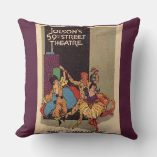 Coussin 1923 Couverture de la feuille de théâtre d'Al Jols