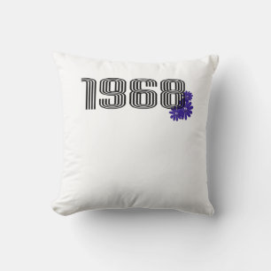Coussin 1968 Hippie Panneau de Paix Puissance de la fleur