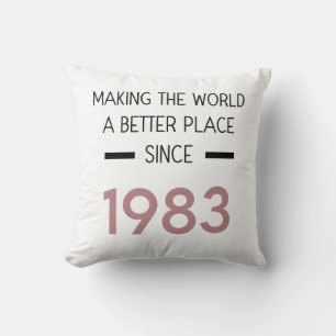 Coussin 1983 Cadeaux D'Anniversaire De 40 Ans Pour Femmes 