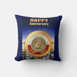 Coussin 19 ans NOM PERSONNALISÉ Sober Anniversaire Coin Aw