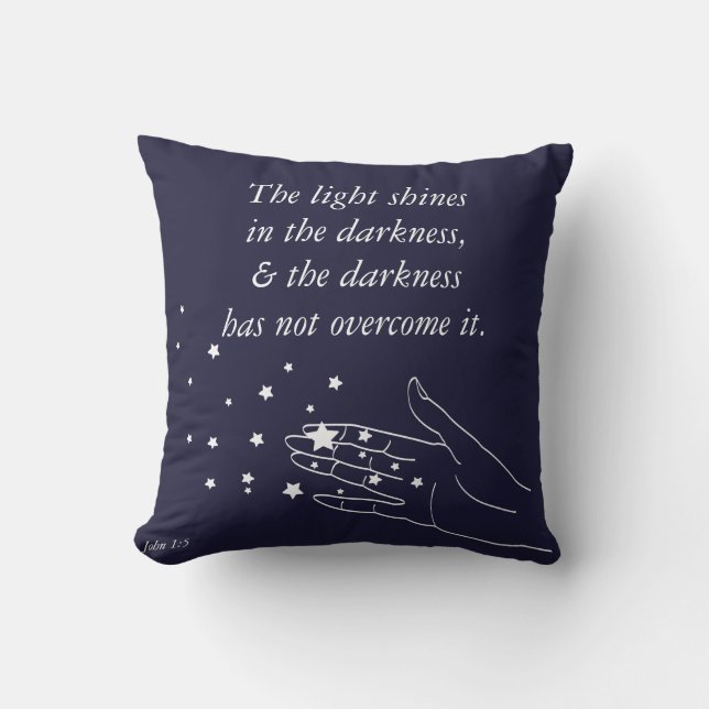 Coussin 1:5 de John la lumière brille dans l'obscurité (Recto)