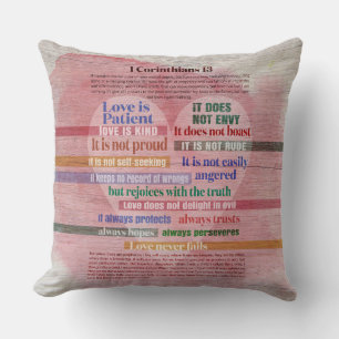 Coussin 1 Corinthiens 13 - Amour