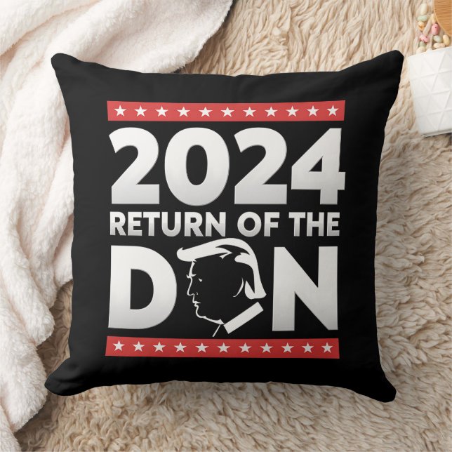 Coussin 2024 Retour Du Don Trump 45 47 Président Des États (Couverture)