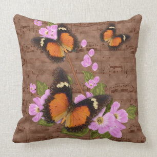 Coussin 20" carreaux de papillon avec la valse