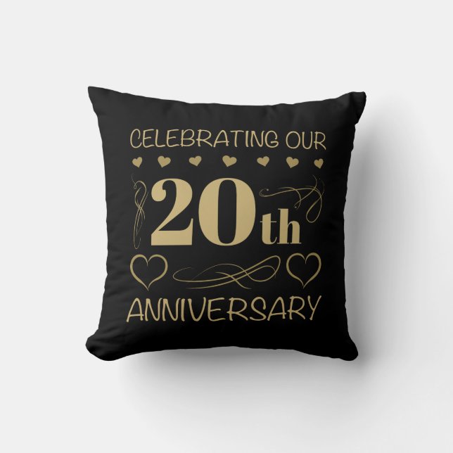 Coussin 20e anniversaire de mariage (Recto)
