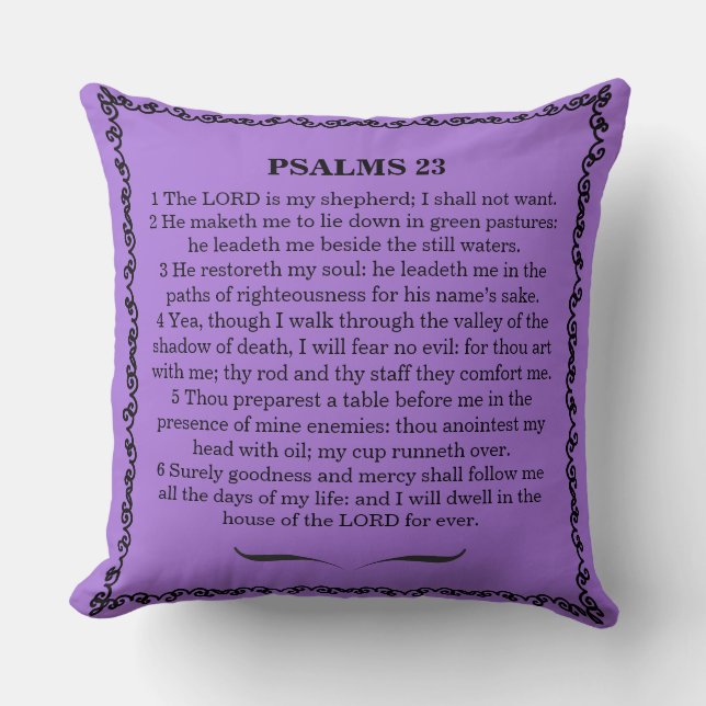 Coussin 23 Psaumes Le Seigneur Est Mon Chepard (Recto)