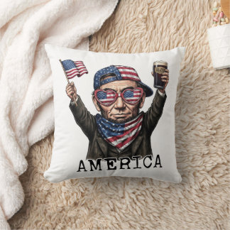 Coussin 250 ans d'anniversaire de l'Amérique 1776 Lincoln