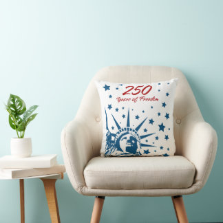 Coussin 250 Years of Freedom Happy Birthday USA Patriotic 