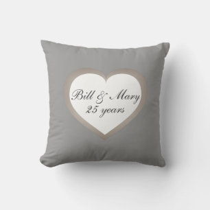 Coussin 25 Anniversaire de l'argent