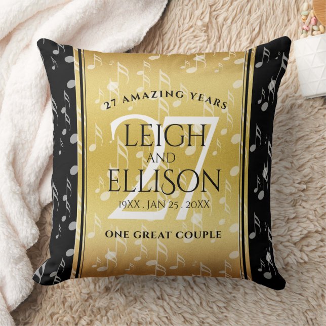 Coussin 27e anniversaire du Mariage de musique (Couverture)