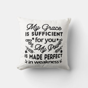 Coussin 2 Corinthiens 12:9 – Ma Grâce Est Suffisante Art