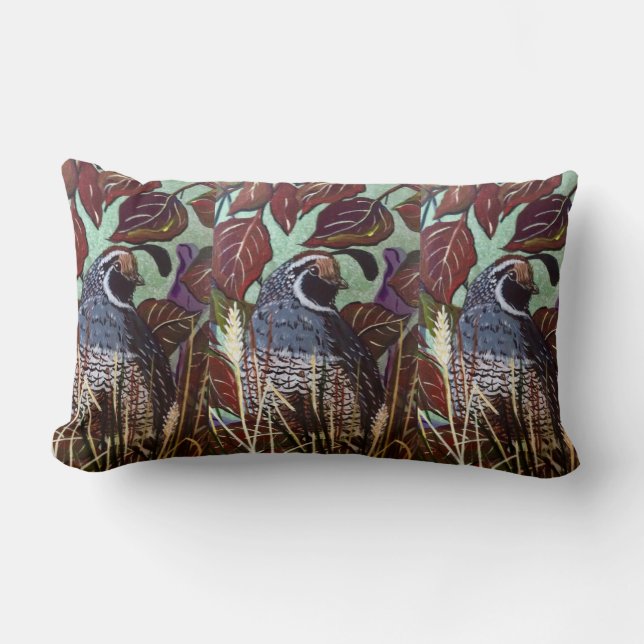 Coussin 2 de cailles de Californie (Recto)