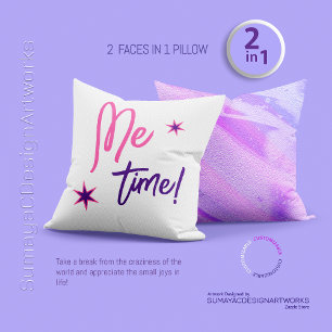 Coussin 2 en 1 Calligraphie élégante "Me Time"